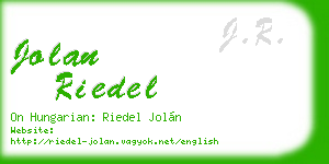 jolan riedel business card
