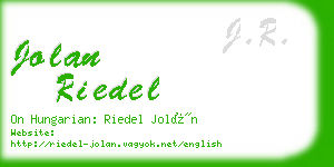 jolan riedel business card